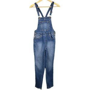 Universal Thread Medium Wash Blue Jean Overalls Denim Dungarees Size 00/24R